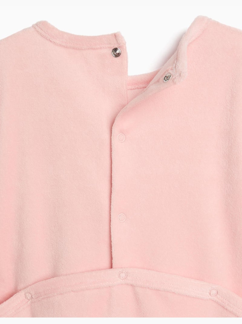Velvet babygrow, mo fashion Rose - Kiabi