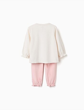 Velvet pyjama met stitch print