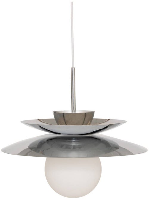 Verchroomde metalen hanger met glazen bol - Kiabi
