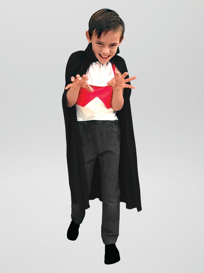 Verkleedkleding 'Vampier' + cape - 2-delig ZWART - Kiabi