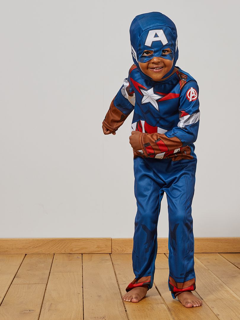 Verkleedkostuum van 'Captain America' blauw / rood - Kiabi