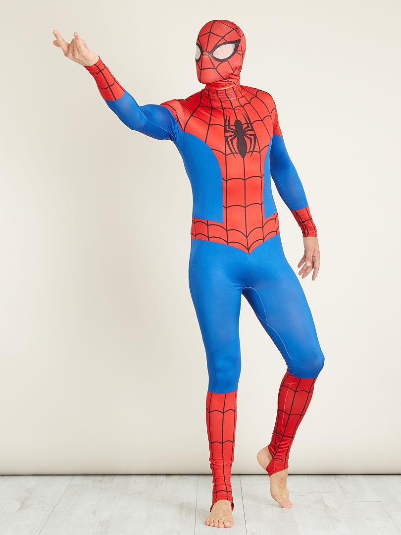 Verkleedkostuum van ‘Spider-Man’ tweede huid met bivakmuts blauw / rood - Kiabi