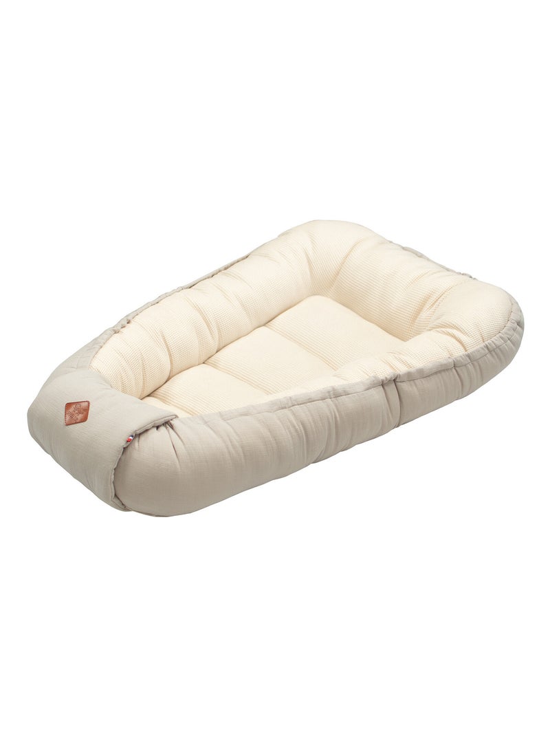 Verkleinend babynestje van wafelstof katoen Beige - Kiabi
