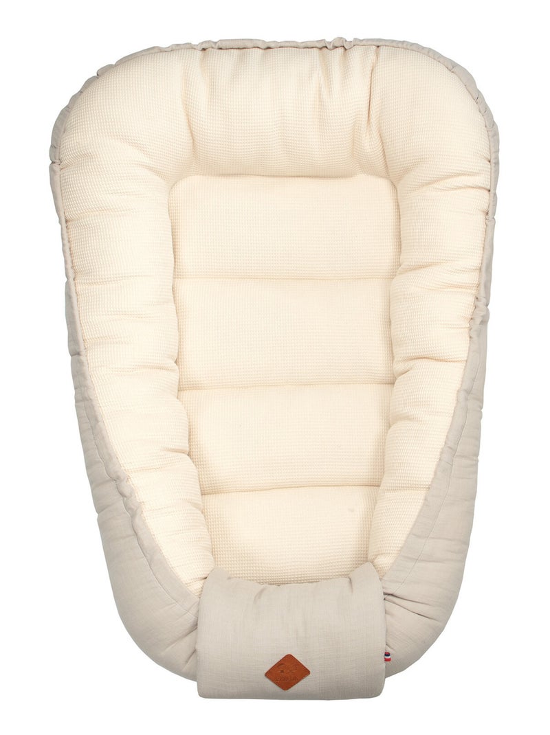 Verkleinend babynestje van wafelstof katoen Beige - Kiabi