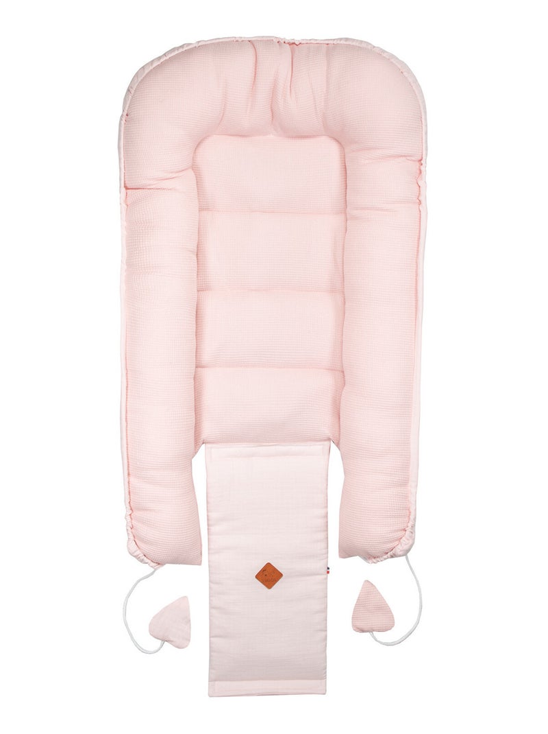Verkleinend babynestje van wafelstof katoen Roze - Kiabi