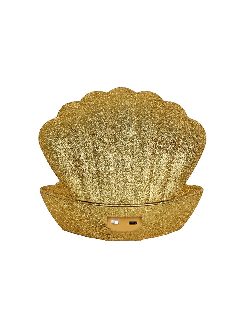 Verlichte schelpenlamp met glittereffect Goud/Goudkleurig - Kiabi