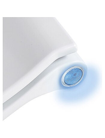 Verlichte wc-bril LUMOS van Thermodur met LED en geluidssensor 30 s – Guy Levasseur