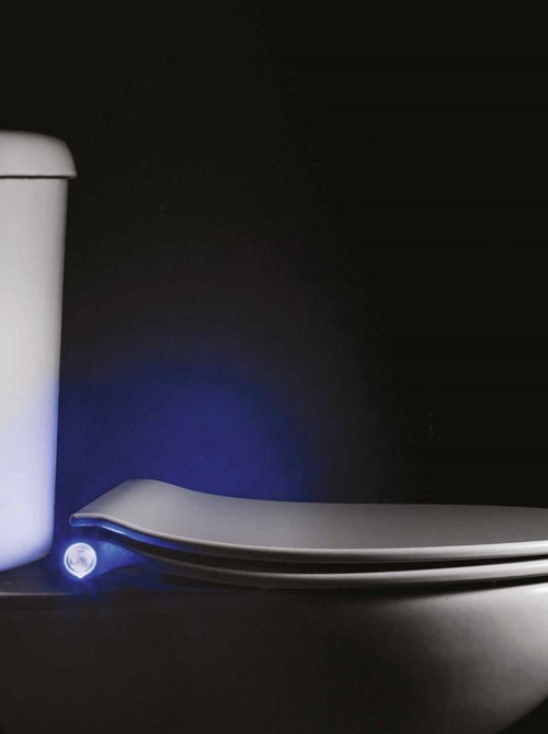 Verlichte wc-bril LUMOS van Thermodur met LED en geluidssensor 30 s – Guy Levasseur - Kiabi Verlichte wc-bril LUMOS van Thermodur met LED en geluidssensor 30 s – Guy Levasseur - Kiabi