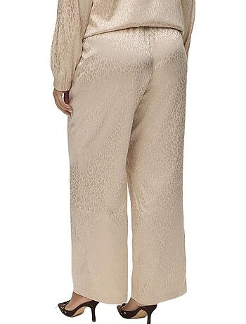 Vero moda alida beige dames pantalon - comfortabele wijde broek