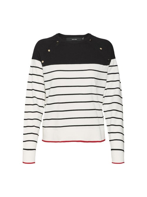 Vero Moda Alma Dames Trui Zwart/Wit - Kiabi Vero Moda Alma Dames Trui Zwart/Wit - Kiabi
