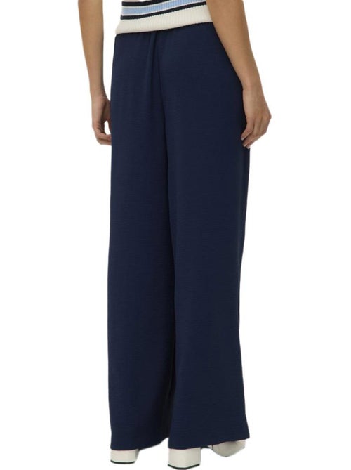 Vero Moda Alva Dames Marineblauwe Soepele Pantalon - Kiabi Vero Moda Alva Dames Marineblauwe Soepele Pantalon - Kiabi