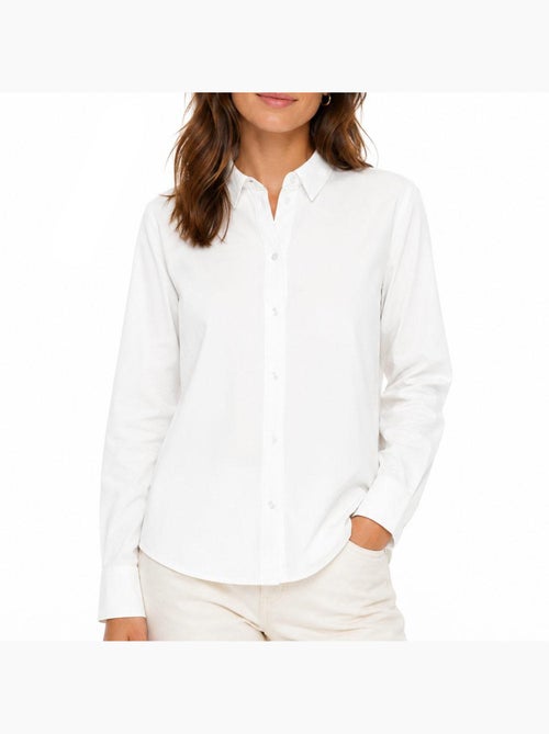 Vero moda ani oxford witte damesoverhemd - Kiabi Vero moda ani oxford witte damesoverhemd - Kiabi