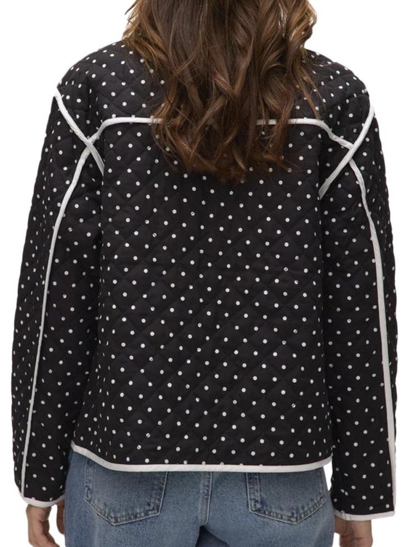 Vero Moda Anne Dames Vest Zwart met Stippen Zwart - Kiabi