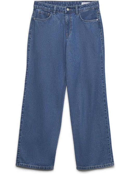 Vero Moda Asta Straight Loose Fit Dames Jeans Blauw - Kiabi Vero Moda Asta Straight Loose Fit Dames Jeans Blauw - Kiabi