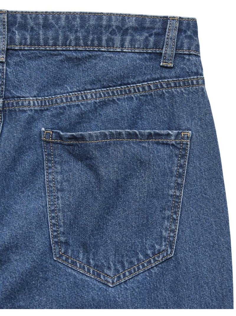 Vero Moda Asta Straight Loose Fit Dames Jeans Blauw Blauw - Kiabi