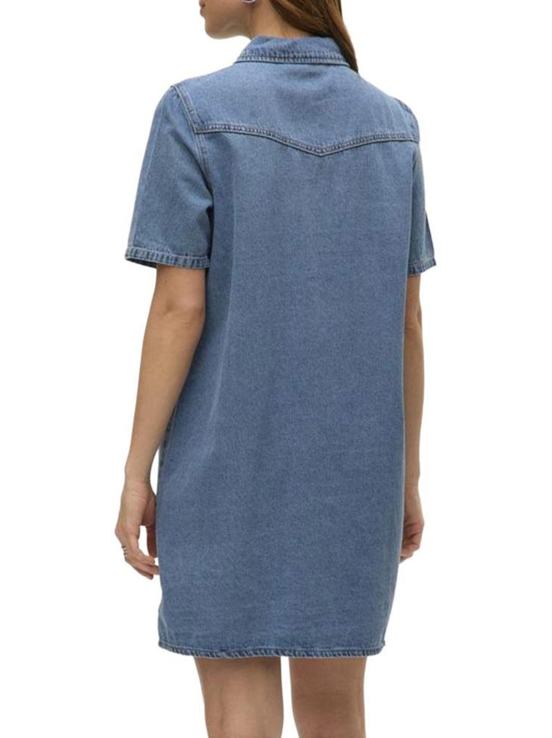 Vero moda austin dames jeans jurk blauw 2/4 mouw Blauw - Kiabi