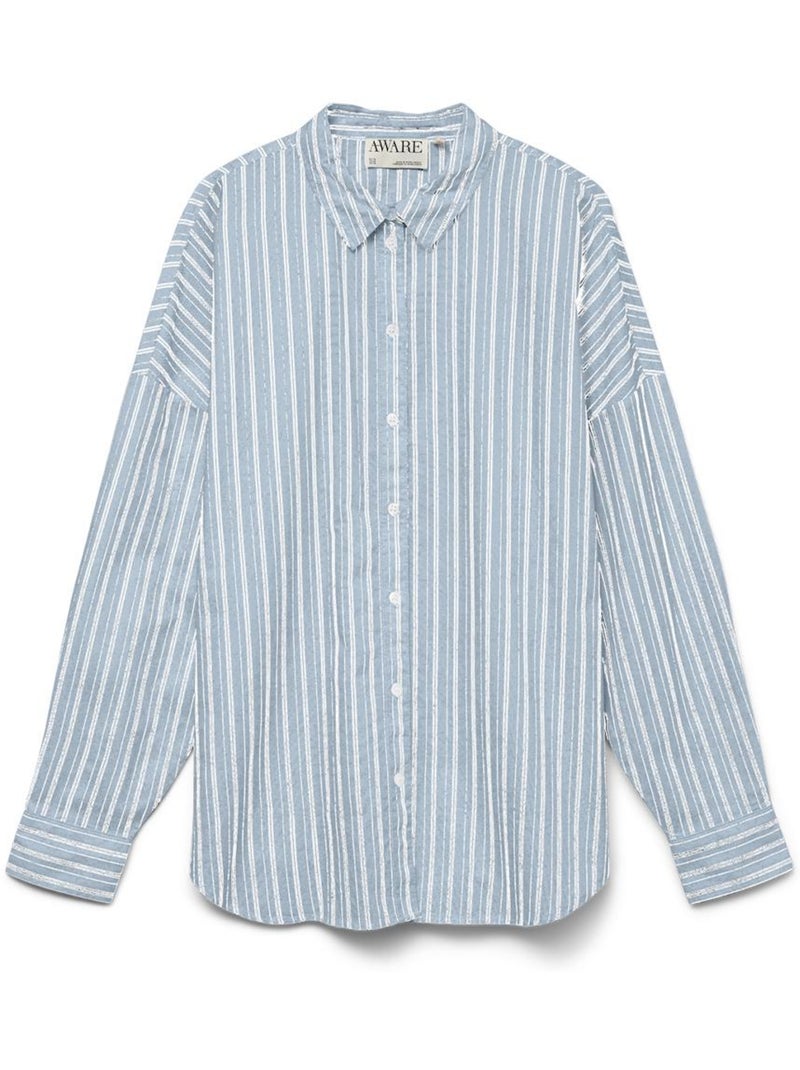 Vero Moda Awparis Blauwe Damesblouse Blauw - Kiabi