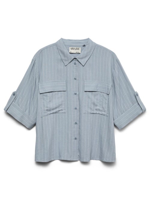 Vero Moda Awryder Blauwe Damesblouse - Kiabi Vero Moda Awryder Blauwe Damesblouse - Kiabi