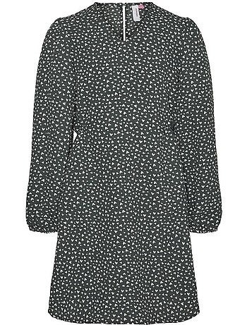 Vero moda banny meisjesjurk groen met hartjes
