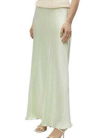 Vero moda beatrice groene lange rok met hoge taille