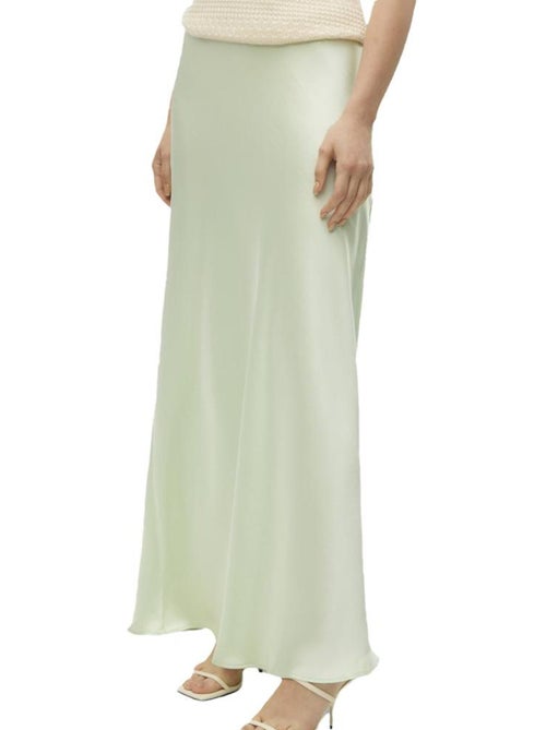 Vero Moda Beatrice Groene Lange Rok met Hoge Taille - Kiabi Vero Moda Beatrice Groene Lange Rok met Hoge Taille - Kiabi