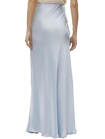 Vero moda beatrice lange high waist rok blauw
