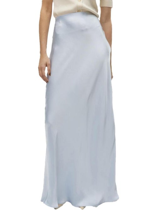 Vero Moda Beatrice Lange High Waist Rok Blauw - Kiabi Vero Moda Beatrice Lange High Waist Rok Blauw - Kiabi