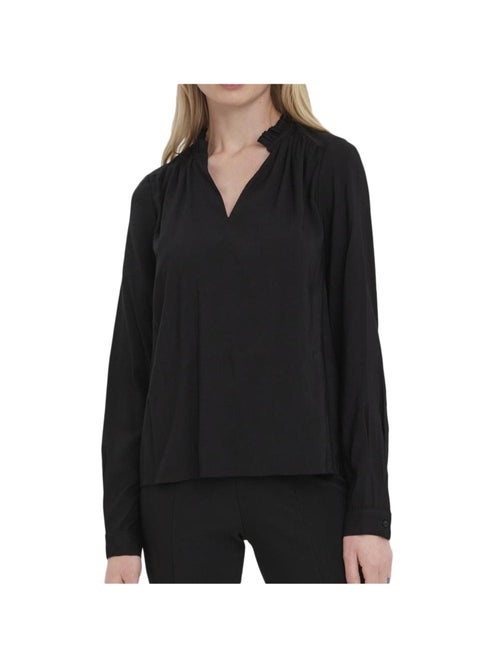 Vero Moda Bell Zwarte Blouse met Lange Mouwen voor Dames - Kiabi Vero Moda Bell Zwarte Blouse met Lange Mouwen voor Dames - Kiabi