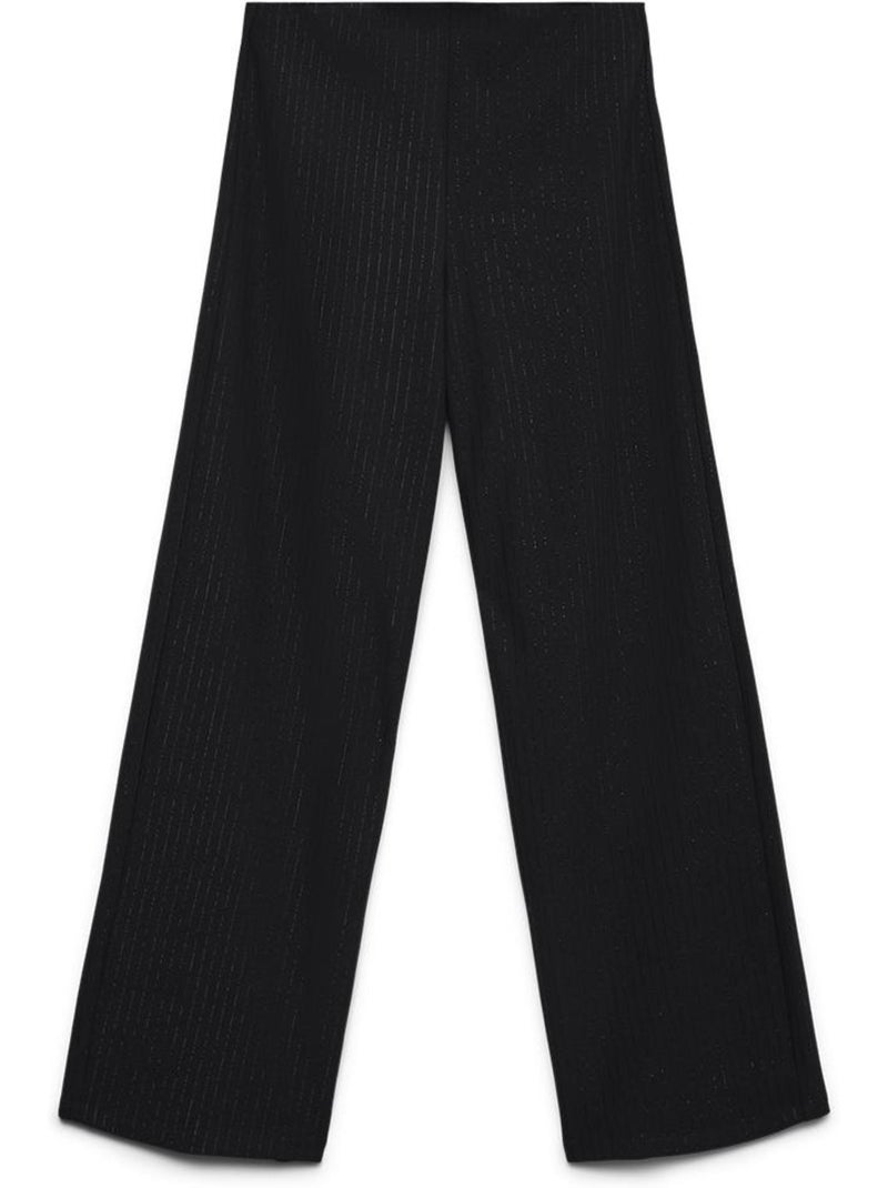 Vero Moda Berlin Zwarte Wijde Dames Pantalon Zwart - Kiabi