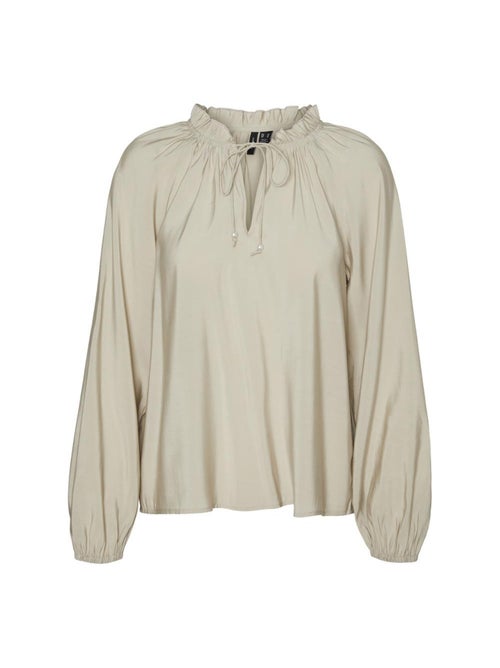 Vero Moda Betti Beige Damesblouse - Kiabi Vero Moda Betti Beige Damesblouse - Kiabi