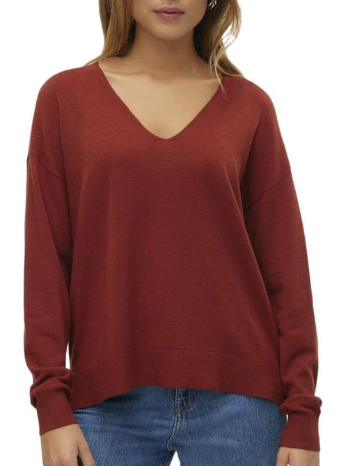 Vero Moda Breezess Terracotta Dames Trui - Kiabi Vero Moda Breezess Terracotta Dames Trui - Kiabi