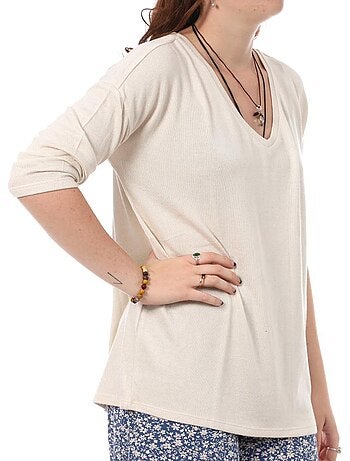 Vero moda brianna bordeaux dames trui 3/4 mouw