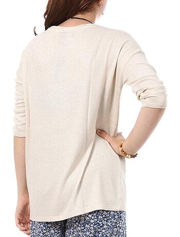 Vero moda brianna bordeaux dames trui 3/4 mouw