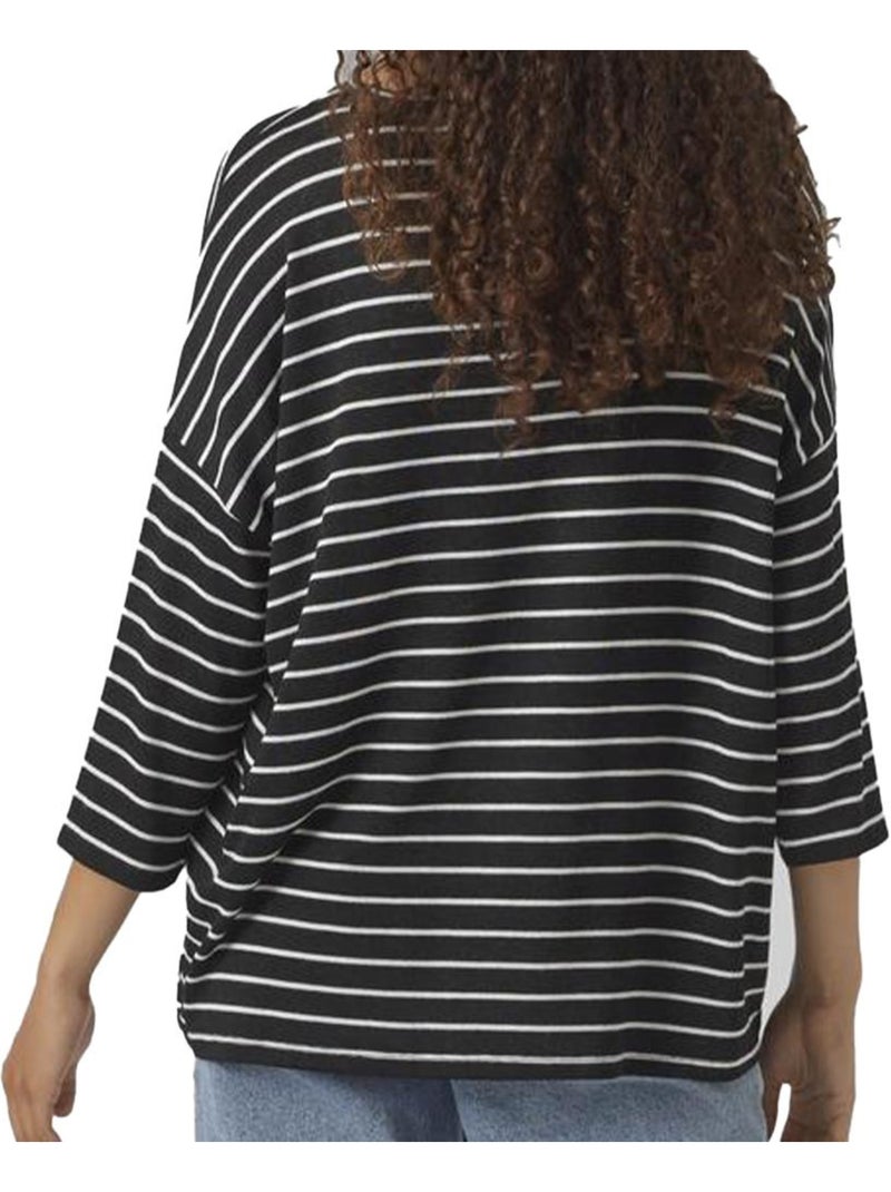 Vero moda brianna dames trui zwart/wit Zwart Wit - Kiabi