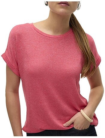Vero moda brianna fuchsia t-shirt voor dames