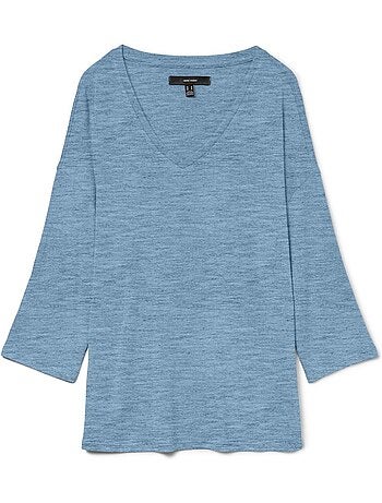 Vero moda briannas beige gemêleerde dames trui