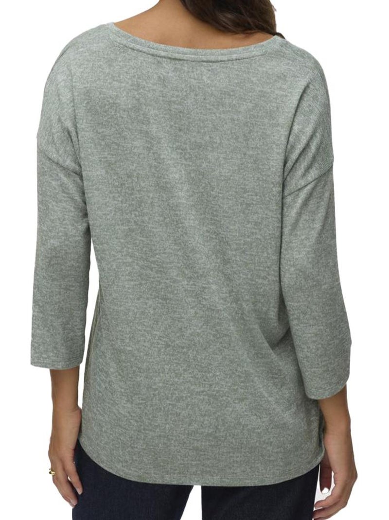 Vero moda briannas kakikleurige dames trui Licht kakigroen - Kiabi