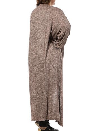Vero moda bruin dames gilet open kalf