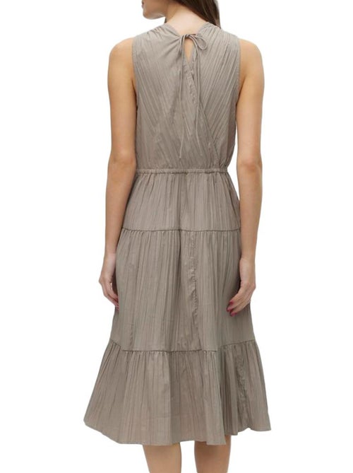 Vero Moda Bruine Kalflange Jurk voor Dames - Kiabi Vero Moda Bruine Kalflange Jurk voor Dames - Kiabi