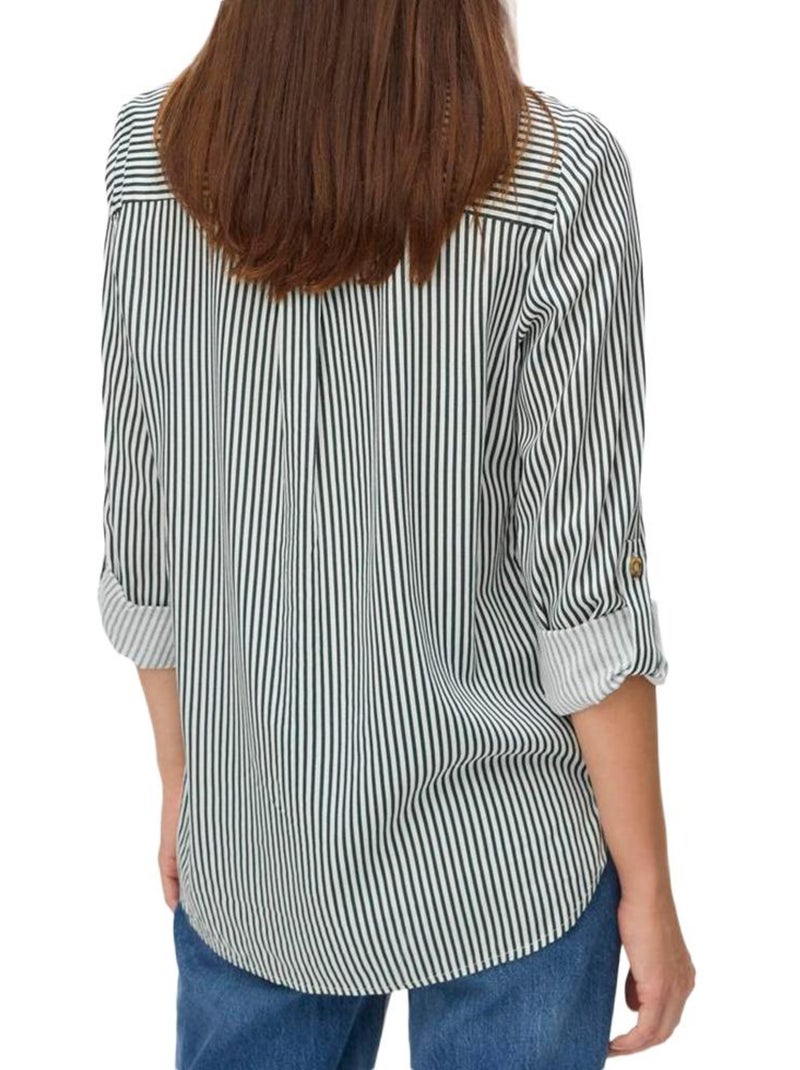 Vero Moda Bumpy Dames overhemd groen/wit Groen - Kiabi
