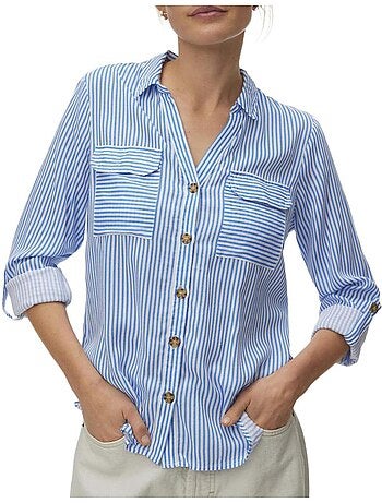 Vero moda bumpy beige/taupe damesblouse