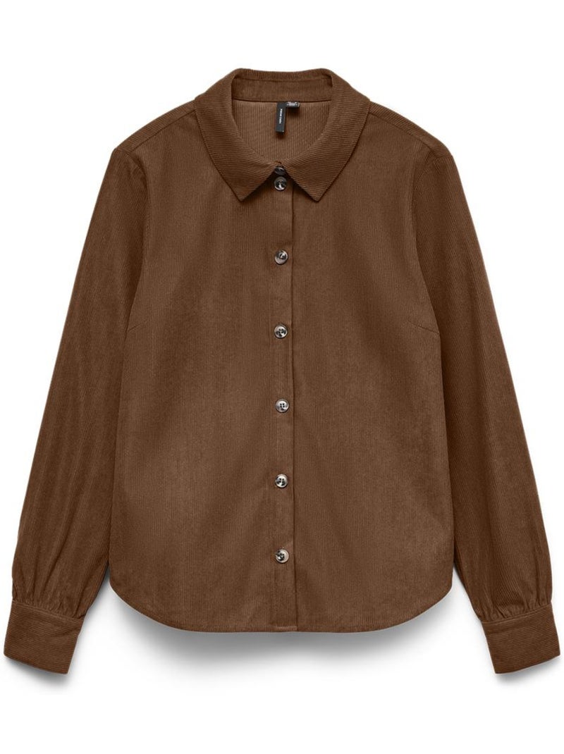 Vero Moda Callie Bruine Damesoverhemd Bruin - Kiabi