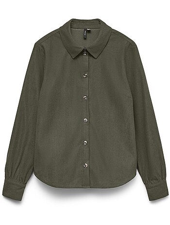 Vero moda callie bruine damesoverhemd