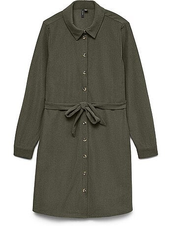 Vero moda callie kakikleurige jurk voor dames