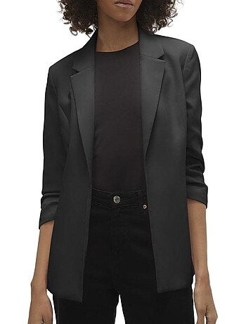 Vero moda carla dames blazer zwart 3/4 mouw