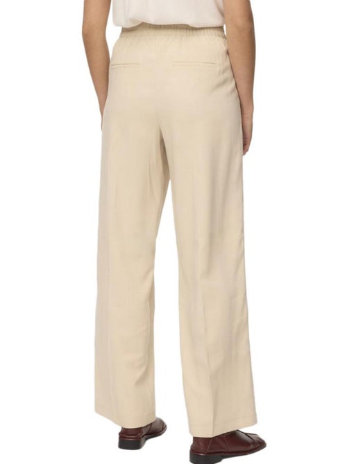 Vero Moda Carmen Wide Beige Dames Pantalon - Kiabi Vero Moda Carmen Wide Beige Dames Pantalon - Kiabi