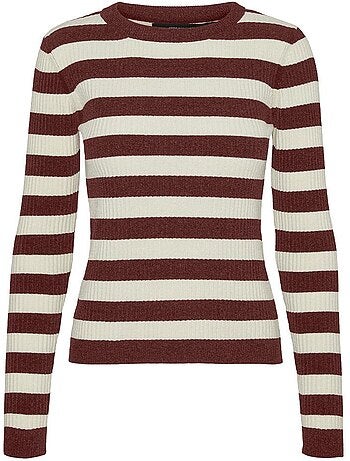 Vero moda chili dames trui beige/blauw