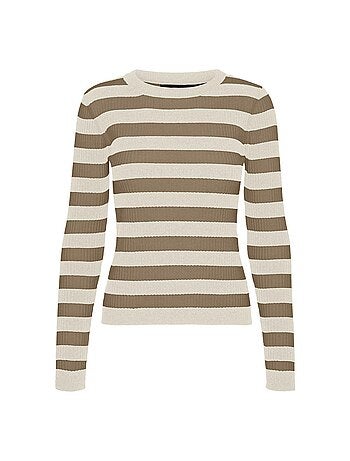 Vero moda chili dames trui beige/blauw