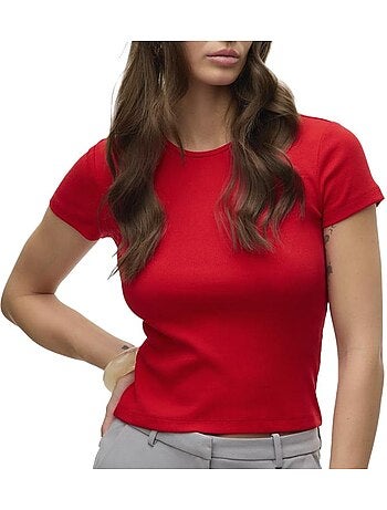 Vero moda chloe rood dames t-shirt