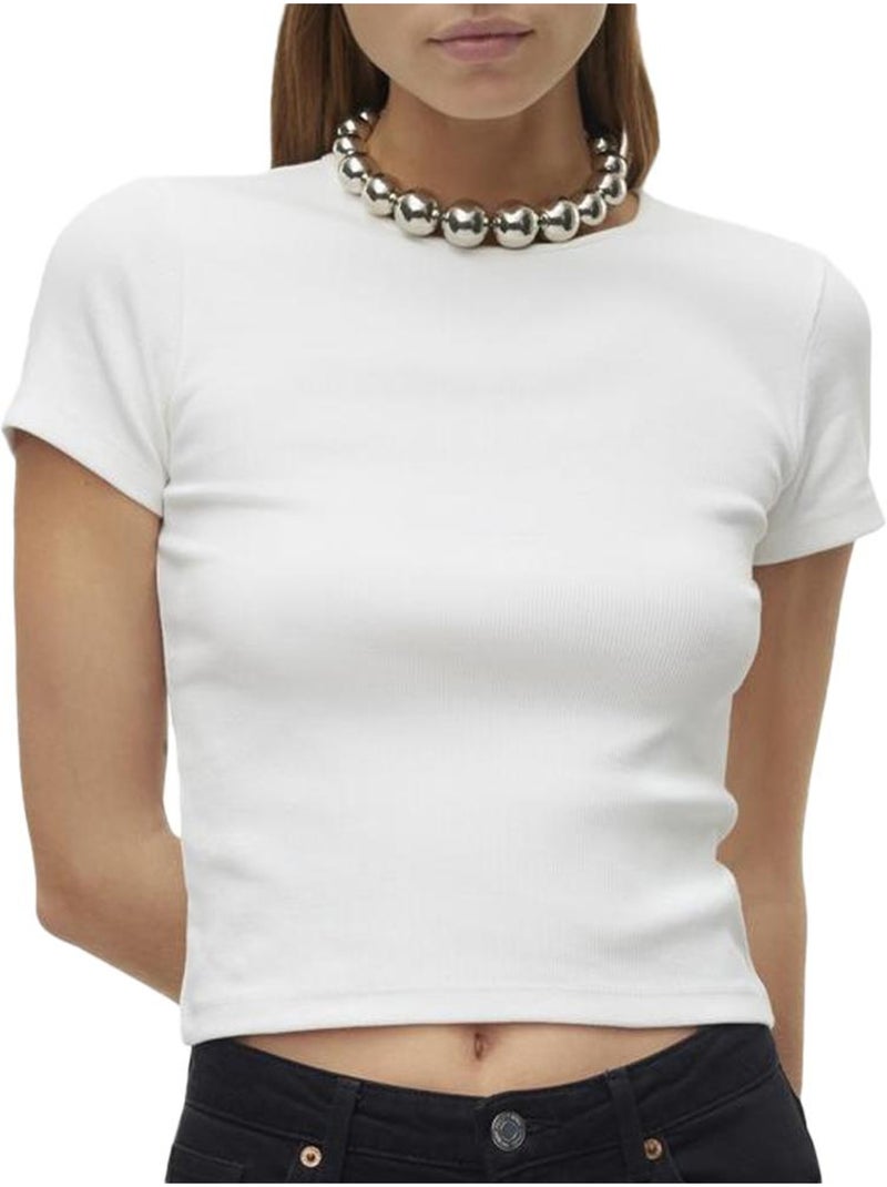 Vero moda chloe wit t-shirt voor dames Wit - Kiabi